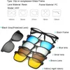 Zonnebrilmonturen Mode Optisch Brilmontuur Heren Dames Met 5 Clip-On Zonnebrillen Gepolariseerde Magnetische Bril Voor Mannelijke Bijziendheid Brillen RS159 231211