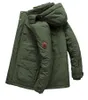 Piumino da uomo Parka militare spesso caldo con cappuccio Giacca a vento Giacca invernale Fodera in pile Parka da esterno Cappotto Capispalla Taglia grande 6XL Multi tasca 231212