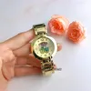 Wristwatches Girls Fashion Trend Colorful Beads Square Diamond Label Watch High End Style Leisure Luxury Quartz Brand