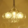 Modern Glass Balls LED Pendant lamps Chandeliers Light For Living Dining Study Room Home Deco Hanging Chandelier Lamp Fixture2109