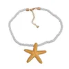 Pendentif Colliers Summer Starfish Collier Alliage Ocean Wind Party Accessoires Femmes Fille Bijoux Cadeaux En Gros