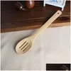 Utensili da cucina Cucchiaio di bambù Spata 6 stili Utensili da cucina portatili in legno Tornitori da cucina con intaglio Supporto per miscelazione Pale Fy7604 Drop Dh2Oe