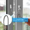 Baby Locks Es Proster 4 Pack Window Door Protrictor أمان أمان أمان قفل كابل سلك قفل أبيض مناسب لـ PVC Wood Aluminium Metal 231211