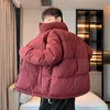 Hommes vers le bas Parkas hiver chaud Parka veste hommes manteau décontracté épaissir col tournant femme vestes bouffantes mode coréenne Streetwear 231212