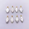 Pendentifs de colliers en perles d'eau douce naturelles, breloques rhombiques à la mode pour la fabrication de bijoux, accessoires de bricolage pour femmes, fournitures de boucles d'oreilles