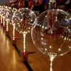 10PC Party Decoration set transparent wave balloons with 2m copper LED string lights 70cm balloon bracket columns used for birthday party decoration 231212