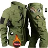 Tracksuits Winter Men's Thermal Set Motorcycle Jacket and Pants Suit Tactical Military Clothing Windproof Waterproof Warm Army Fashion