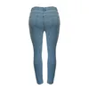 Jeans da donna Vogueable sexy buco strappato tinta unita slim elastico casual lungo nona matita pantaloni in denim vita quotidiana