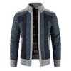 Men's Jackets Stylish Men Jacket Long Sleeves Elastic Thermal Coat Plush Soft Winter For Daily Wear