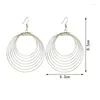 Boucles d'oreilles créoles 1 paire pour femmes, goutte en métal creux, grand cercle, anneau d'oreille pour dame et fille, bijoux cadeaux, tempérament Simple, beau look