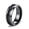 Cluster ringen sieraden groothandel 8 mm heren blanco wolfraamcarbide trouwring voor inlay