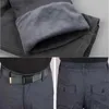 Men's Pants Winter Thick Fleece Casual Pants Men Cotton Military Tactical Baggy Cargo Pants Double Layer Warm Thermal Straight Long TrousersL231212