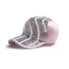 Visors Fashion Shiny Rhinestone Pearl Ladies Baseball Cap Summer Casual Travel Street Sunshade Hat For Women