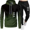 Män träning tryckt designer casual womens mens tracksuits vår höst joggare hooded hoodies sweatpants two piece set sport långärmad tröjor män toppar