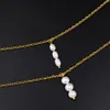 Noszenie wisiorka z perłami słodkowodnych, naturalny naszyjnik perłowy, handel zagraniczny biżuteria YS51 Styl i temperament,