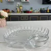 Decorative Figurines European Creative Salad Bowl Transparent Household Simple Dumpling Plate Fruit Cold Vegetables