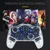 Game Controllers Wireless Gamepad With TURBO Bluetooth-compatible Controller Transparent 800mAh 6-axis Gyro For Switch/Switch OLED Console