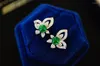 Orecchini a bottone JHY Oro massiccio 18 carati 4,9 mm 1 ct Pakistan Natura Smeraldo Pietre preziose Diamanti Borchie per le donne Gioielleria raffinata Regali di compleanno