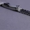 Bracelets de montre Carlywet 22mmSilver Jubilee Lien à vis solide Bracelets de bande creux incurvés avec fermoir de déploiement d'huître pour Orient Kamasu Q231212