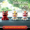 Decorative Figurines Chinese Style Lion Dance Solar Ornaments Bring Wealth Good Fortune For Home Office Desktop Decoration Holiday Gifts