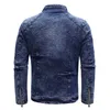 Vestes pour hommes Nouvelle veste en jean de Moto hommes rétro fermetures à glissière col montant manteaux en Denim hommes coton coupe ajustée veste en jean Moto Biker vêtements d'extérieur L231122