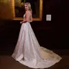 2024 Fashion Boho trouwjurk v-neck backless riemen pailletten a-line bruid feestjurk vrouwen Vestido de noiva robe mariage