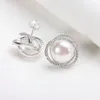 Studörhängen 925 Sterling Silver Natural Freshwater Pearl Women's Short Premium Style HBB129