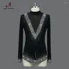 Stage Wear 2023 Man Latin Dancewear Professional Men's Dance Competition Costume Crystal Sports Clothes Kids Samba Practice Ballroom