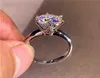 Bague de fiançailles Moissanite 50 carats pour femmes, plaqué or blanc 14 carats, bague en diamant de laboratoire, bagues de mariage en argent sterling, boîte à bijoux incluse X26173353