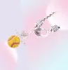 Fans Favorit Sportsmycken Drop 12quot13quot tums Crystal I Love Softball 2D Pendant Wheat Chain Lobster Claw 9503794