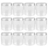 Bouteilles de stockage 12 pièces couvercle en aluminium bocaux Mason conteneur alimentaire domestique Mini bidon en verre avec couvercles en plastique pour animaux de compagnie