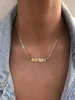 Customize Name Necklaces for Men Women Boy Personalized Nameplate Necklace Cuban Chain Hip Hop Jewelry Gifts Gold Plated Stainless4280486