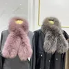 Lenços Real Fur Scarffor Mulheres Super Longo Colarinho Tecido WinterThickened Natural Ao Ar Livre Manter Quente Lenço Fofo