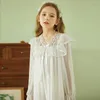 Pyjama's Kinderen Meisjes Lolita Mesh Prinses Sleepshirts Koninklijke Stijl Kanten Nachthemden Victoriaanse Peuter Kindernachthemd Thuis Nachtkleding 231211