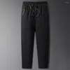 Pantalons pour hommes coupe régulière hommes pantalons de survêtement d'hiver chauds et confortables avec poches à taille élastique idéal pour l'exercice de jogging tenue décontracté