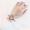 Bracelet Simple Bracelet Tempérament Métal Petit Frais Accessoires Sauvages Personnalité Géométrique Coeur De Pêche Bracelet Ouvert Drop Livraison Jewe Dhdtb