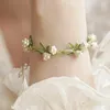 リンクブレスレットリンランの花の手作りの淡水真珠のブレスレットと、軽い豪華で絶妙に感じるニッチなデザインのデザイン