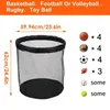 Balles Sac de filet de football 15L Sac de balle de travail d'équipe Grand sac de balle de sport Organisateur extérieur pour tenir le basket-ball Volley-ball Baseball 231212