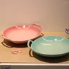 Bowls Ins Web Celebrity Round Both Ears Salad Bowl Girls Pink Home Kitchen Tableware Set Of Plates12 Inch