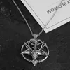 Hänge halsband gotiska vintage pan gud skalle halsband för kvinnor män pentagram gethuvud mäns kedjor unisex smycken gåva