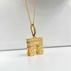 Relief Designer Three-dimensional Triomphe Pendant Female Cool Breeze Celebrity High-end Temperament Light Luxury Necklace7648900