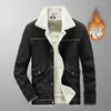 Vestes pour hommes Hommes Hiver 2023 Hommes Polaire Épaissir Veste Parka Mâle Couleur Solide Doublure De Laine Casual Streetwear Manteaux Chaud Bombardier