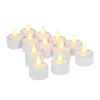 キャンドル充電可能なLED Flameless Tealight Candles Lights with Frosted Cups Base Yellow Light 4/6/12pcs/set y2005 dhlrx