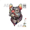 Puzzles Puzzle en bois aux couleurs vives loup hibou aigle chat jouet intellectuel animal senior pour Adts Drop Delivery Dhtlu