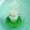 Bath Toys New Baby Bath Toys Electric Spray Water Floating Rotation Frog Sprinkler Dusch Game For Children Kid Gifts Swimming Badrum Q231211