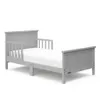 Bed Rails Wood Single Toddler Kids Guardrails Included Pebble Gray 231211