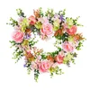 Decorative Flowers Heart Shaped Wreath Multifunctional Lifelike Wedding Party Valentines Day Decoration Floral For Table Centerpieces