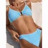 Damenbadebekleidung Sexy Ring Badeanzug Beachwear Bikini Frauen Badeanzug 2023 Micro Female Braizlian Ribbed Bikinis Set