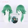 Pelucas de cosplay Heartsteel Ezreal peluca juego Cosplay peluca hombres pelo verde Ezreal Cosplay peluca pelo resistente al calor Halloween peluca gratis CapL240124