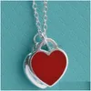 펜던트 목걸이 오리지널 선물 상자 TIFF 925 Sier Love Heart Pendants 목걸이 보석 클래식 디자인 여성 귀환 목걸이 여성 FAS DHLN1